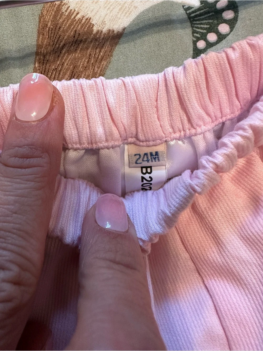 SMOCKINGBIRD 24M Pink Two Piece Set - Embroidered ‘AHA’